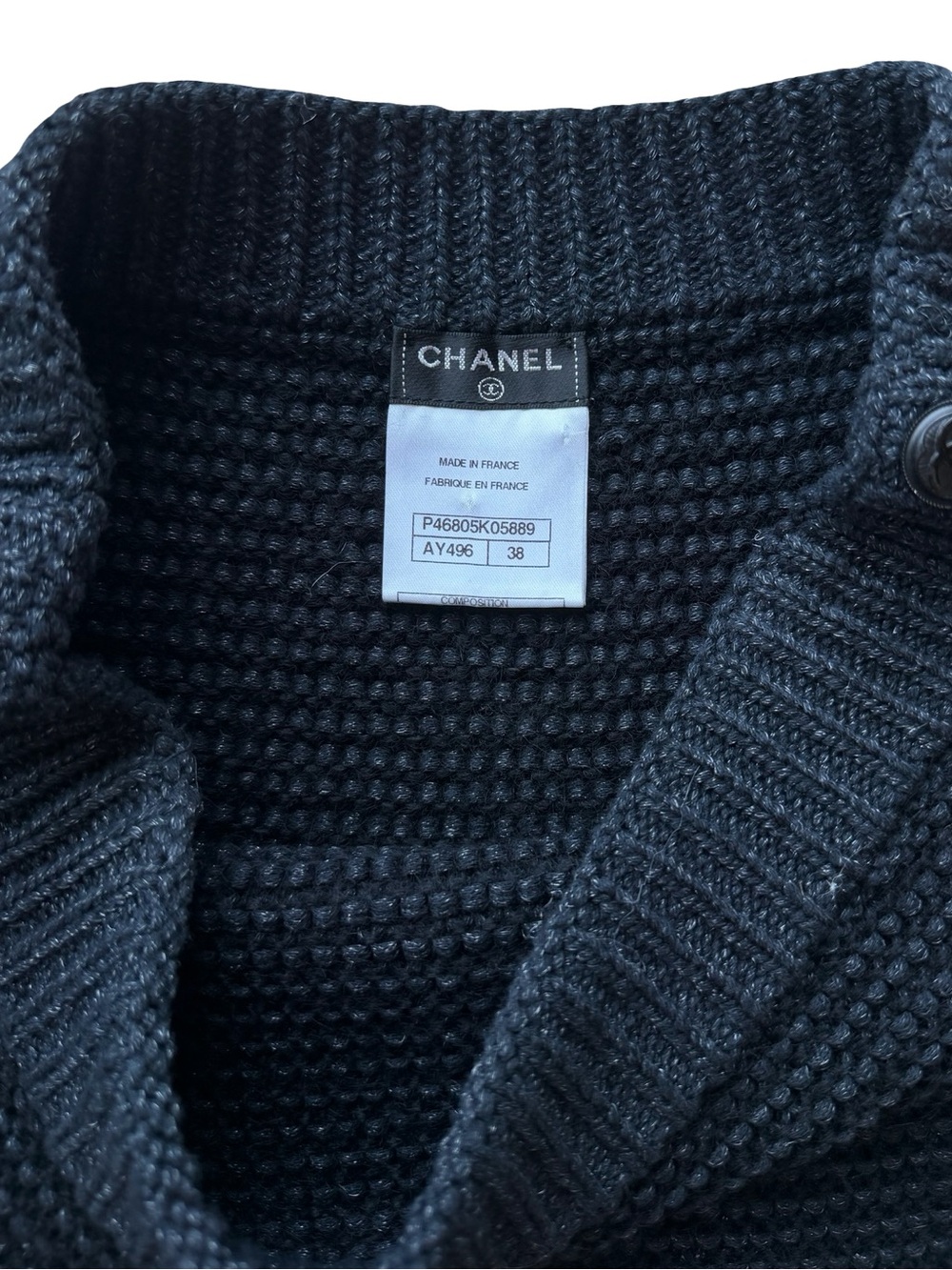 Chanel Women's Navy Knit Mini Skirt Size 38/ US 6 - Picture 3 of 5